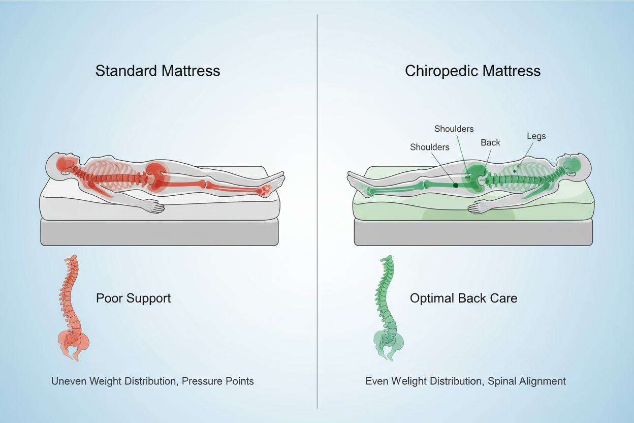 Chiropedic vs Standard Mattresses: What Makes Proper Back Care Different